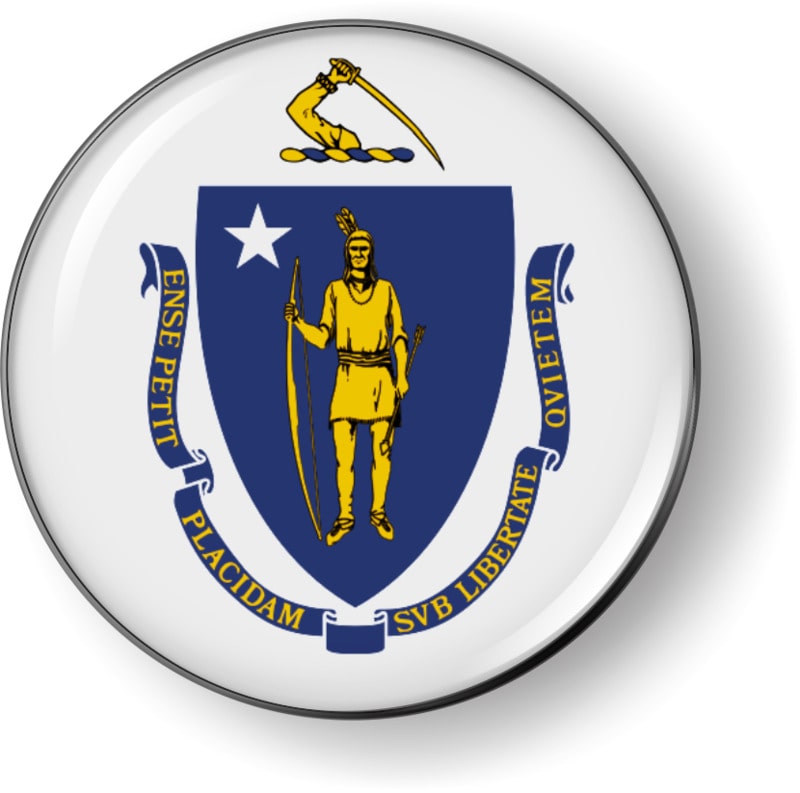 Massachusetts - State Flag Emblem